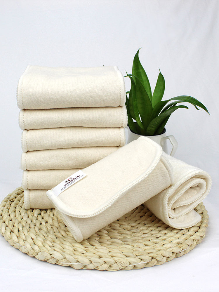 6-Layer Bamboo Hemp Cotton Cloth Diaper Insert Night Time