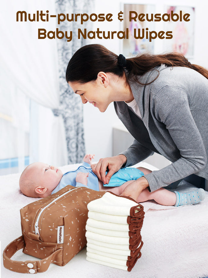 Reusable Bamboo Wipes with Travel Pod – Mama Koala