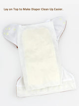 Disposable Bamboo Diaper Liners for Cloth Diapers - 100 Sheets per Roll
