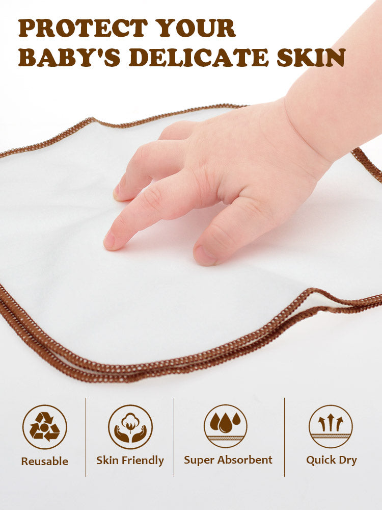30 pcs Reusable Baby Wipes with a Travel Pod