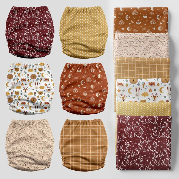 POCKET DIAPER 3.0 WITH INSERTS - 6 PACK(Lucky Colors)