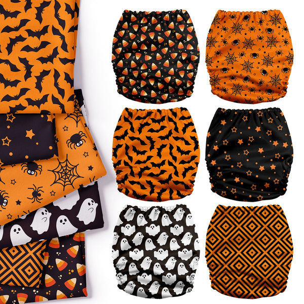 POCKET DIAPER 3.0 WITH INSERTS - 6 PACK(Happy Halloween)