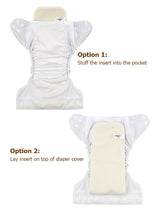 6-Layer Bamboo Hemp Cotton Cloth Diaper Insert - Night Time Solution