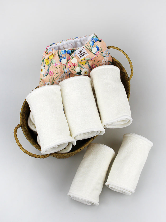 Set Of 6 Inserts For Reusable Nappies - 4-Layer 100% Bamboo Insert