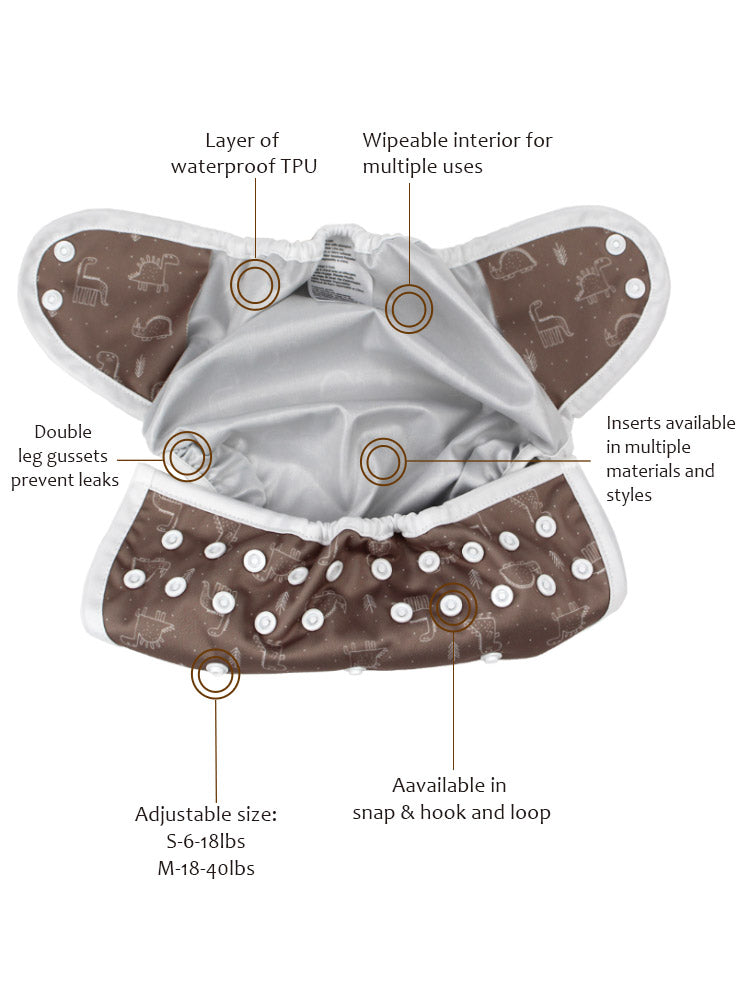 Ecostyle Bamboo Nappy Cover - Mocha – Clio intimates